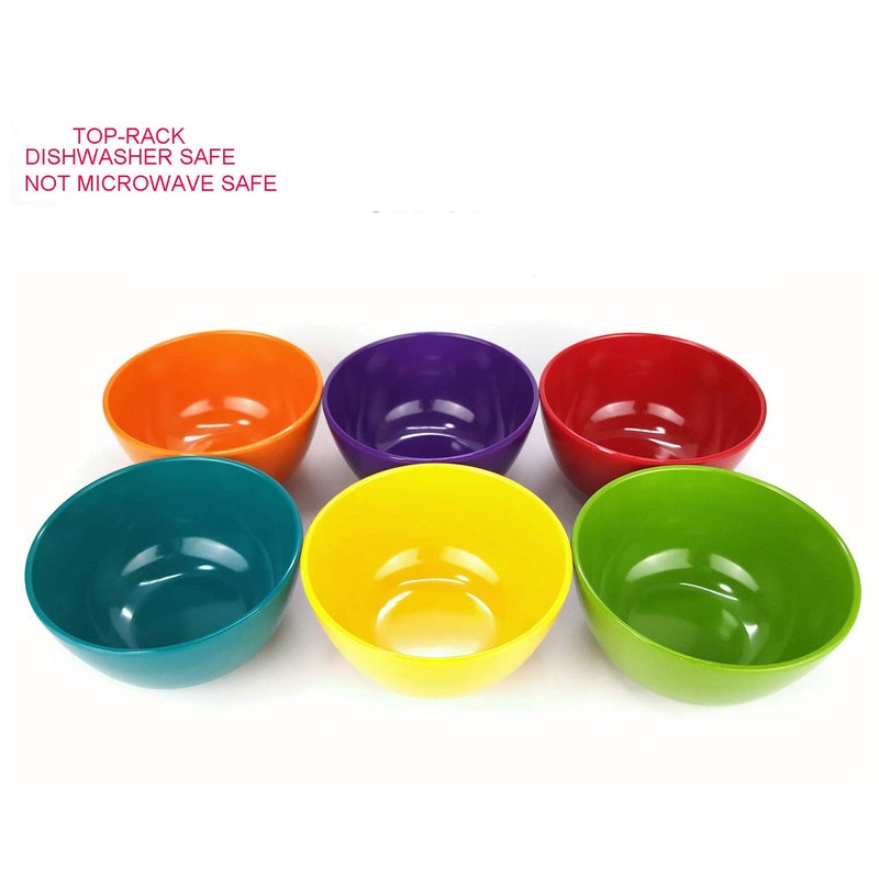 KX-WARE Melamine Bowls set - 28oz 6inch 100% Melamine Cereal/Soup/Salad
