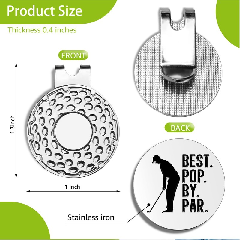 Pishovi Best Pop by Par Funny Golf Ball Markers, Magnetic