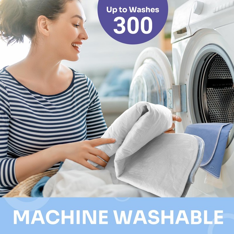Heavy Absorbency Bed Pads, Washable and Reusable Incontinence Underpads, 34"X76"