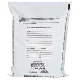 9W x 12H White Value Deposit Bags - Pack of 100
