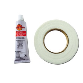 PRO Pack : 1/2" x 1/8" Plain Nomex with RTV Adhesive High Temp BBQ Gasket Smoker Seal KIT