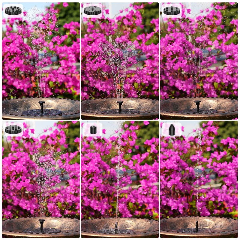 AISITIN Solar Fountain with 3.5 W Solar Panel, 1500 mAh