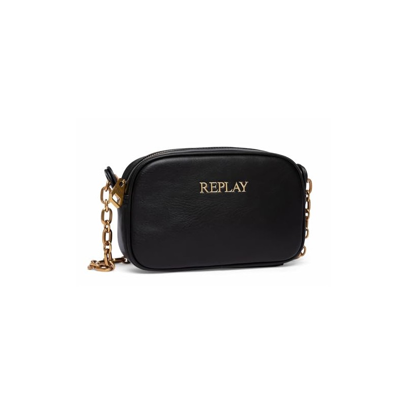 Replay Ladies Faux Leather Handbag, Black 098