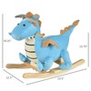 Qaba Kids Plush Ride-On Rocking Horse Toy Dinosaur Ride Rocking