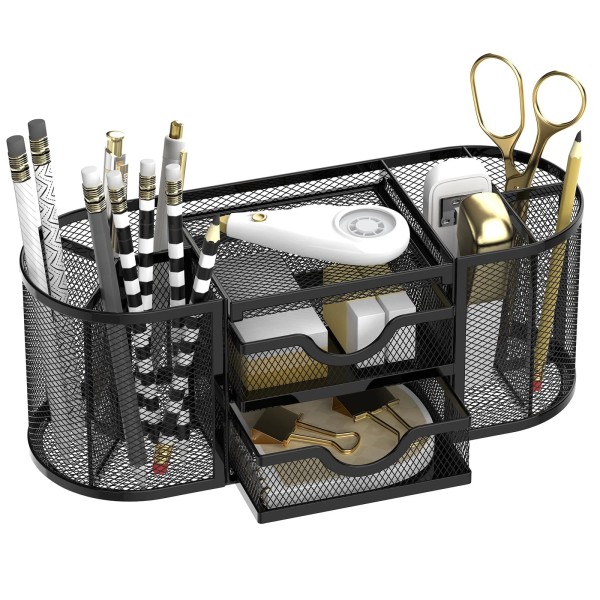 Supeasy Mesh Desk Organizer, Desk Organizers and Accessories, Pen Holder