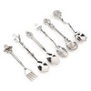 6 Pcs/Set Vintage Carved Coffee Spoons Teaspoons Retro Zinc Alloy