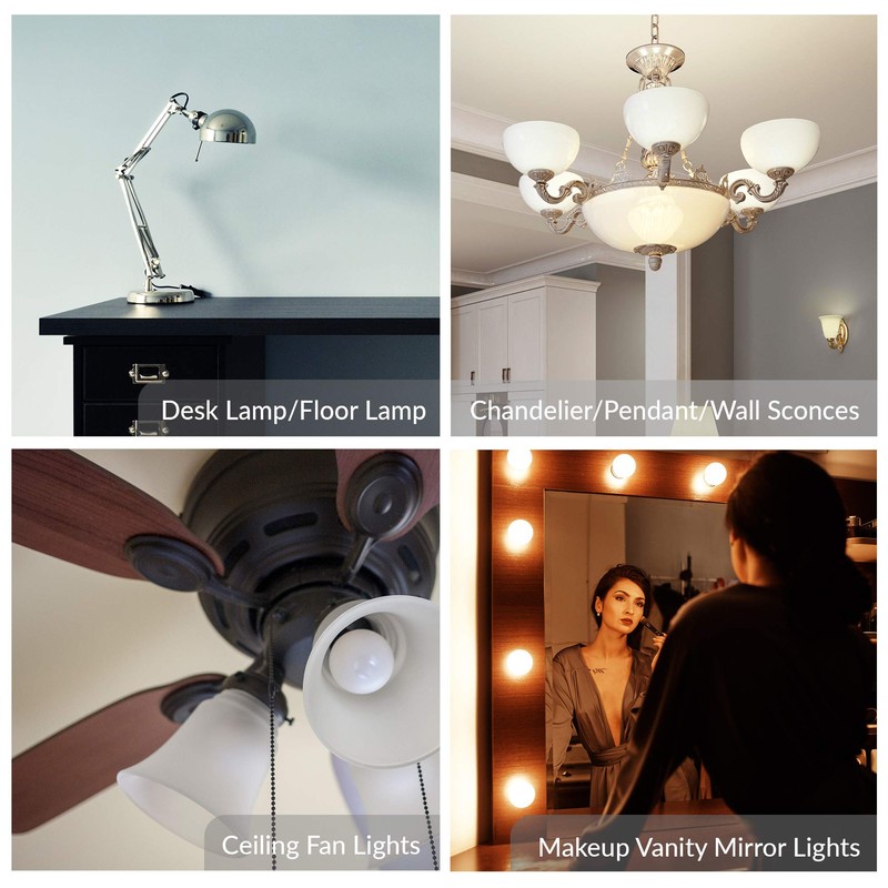 Simba Lighting LED Candelabra E12 Base G14 Small Globe 7W