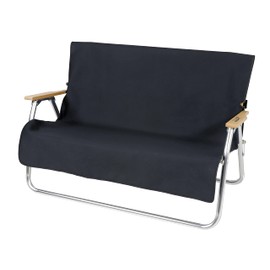 Captain Stag UP-2685 Bench Cover, Flame Retardant Fabric, With Back Pocket, Black