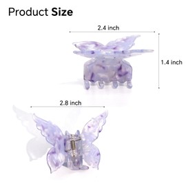 Medoca Hair Claw Clips - Medium Butterfly Clips for Thick Thin Hair - Non Slip Cute Acetate Butterfly Claw Clips for Women Girls