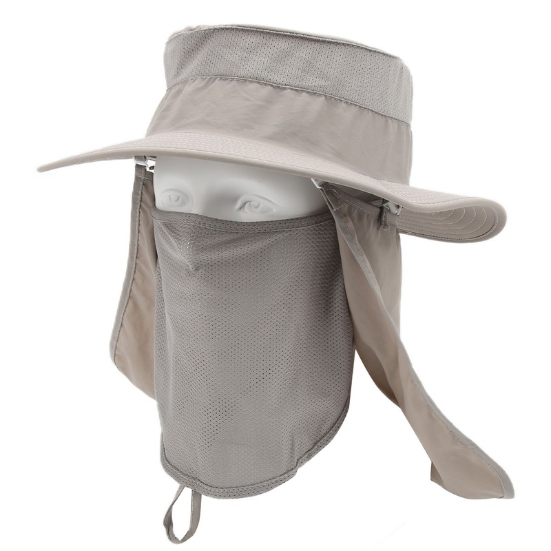 Fishing Hat Nylon Breathable Sun Protection Caps with Neck Flap