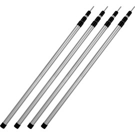 normani XXXL Aluminium Telescopic Pole 116-300 cm Tent Pole for Family Tent, Sun Sail, Tarpaulin or Tarps, Colour 4 Pieces