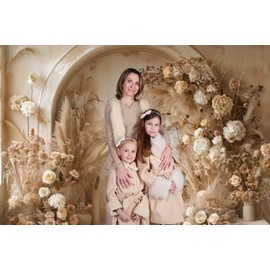 Kate Photography Backdrop 2.2x1.5m/7x5ft Boho Arch Floral Pampas Grass Decoration Background Wedding Bridal Shower Photocall Kids Birthday Portrait Photo Shoot