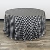 YOUR CHAIR COVERS - 120 inch Round Satin Tablecloth Black/White