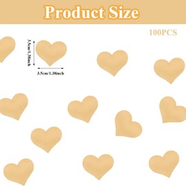 Fyeoxle 100pcs Champagne Heart Sponge Confetti Decor Heart Confetti Heart Shape Petals Scatter Confetti Table Wedding Decor Valentine’s Day Confetti for Wedding Valentine's Day Party Supplies