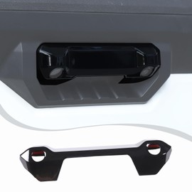 LLKUANG ABS Car Tailgate Handle Decorative Cover Fit for Toyota Tundra 2022 2023 Car Rear Trunk Door Handle Panel Cover Exterior Accessriose(High Version+Bright Black)