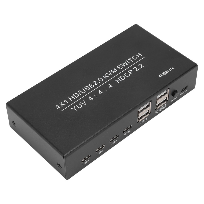 HD Multimedia Interface KVM Switcher Professional 4 Port 4K 60Hz