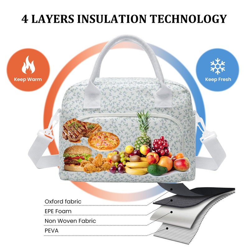 MEXS Insulated Lunch Bag for Women Men Large Reusable Lunch