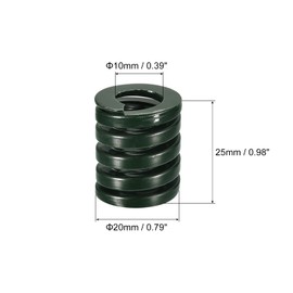 sourcing map 3D Printer Compression Spring 20 mm Outer Diameter 25 mm Long Spiral Embossing Compression Form Spring for 3D Printer Electrical Part Green Pack of 2