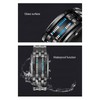 Dual Line Binary Watch Digital Blue LED Alloy Binary Fashion