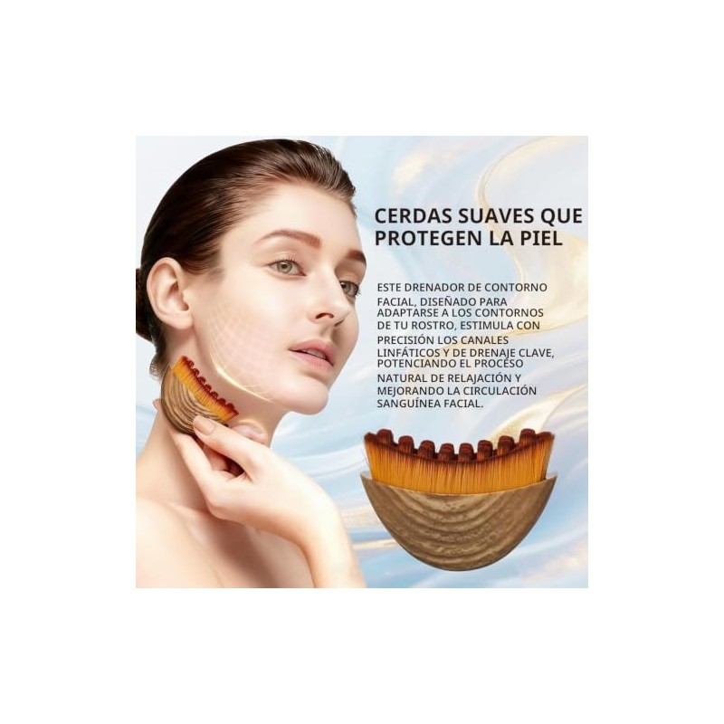 Set Rodillo Hielo, Gua Sha y Cepillo Linfático para Masaje