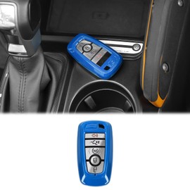 Voodonala for Ford Bronco Key Fob Cover Case ABS Key Decoration Cover Key Shell Compatible with Ford Bronco & Sport 2021 - 2023 (2pcs/Set,Blue)