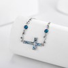 DAYLINLOVE Cross Bracelet for Women 925 Sterling Silver Abalone Shell