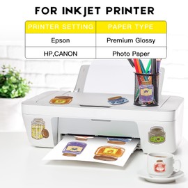 High Quality Printable Clear Vinyl Sticker Paper for Inkjet Printers - A4 Size Transparent Glossy Waterproof Sticker Fast Dry Vibrant Colours (60 Sheets)