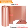 6in x 5Ft Copper Sheet Roll, YuJingKey Copper Foil Sheet