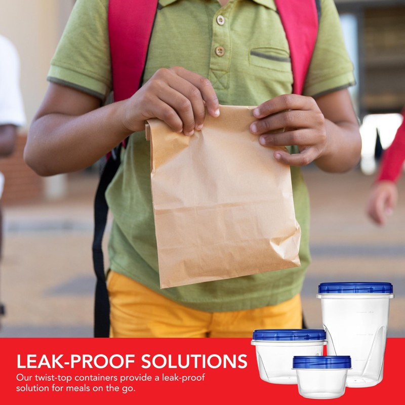 Stock Your Home 32oz Plastic Containers with Twist Top Lids