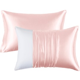 Heywaller Satin Pillowcases for Hair and Skin - Light Pink Standard Size PIllow Cases 2 Pack - Silk Pillowcases with Envelope Closure - Soft & Silky Pillow Covers for Him or Her