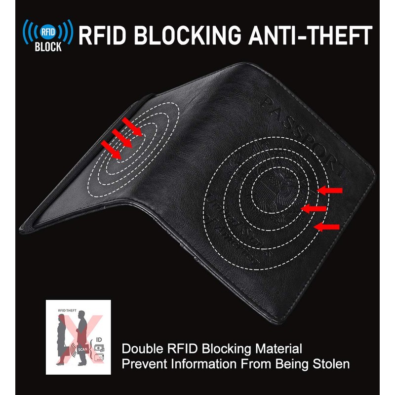 Passport Holder Cover Wallet - Rfid Blocking Leather Travel Accessories