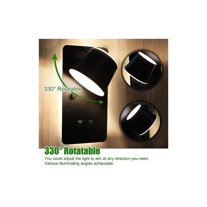 12V RV LED Bedside Reading Light with Night Light Version
