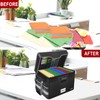 DocSafe Fireproof Document Box with Lock,File Storage Organizer with Pockets,Collapsible