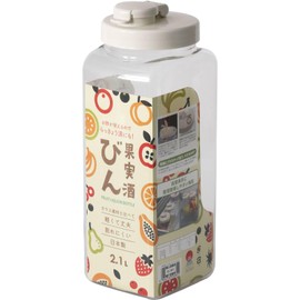 2026 Model Takeya Fruit Sake Bottle, S Type, 0.6 gal (2.1 L), Slim, Gray, Air Valve, Locking Function, Square Type, PET Material