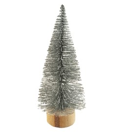 Netuno 1 x Glitter Christmas Tree 15 cm Christmas Tree Glitter Artificial Tree Miniature Christmas Tree Artificial Silver for Christmas Decoration DIY Room