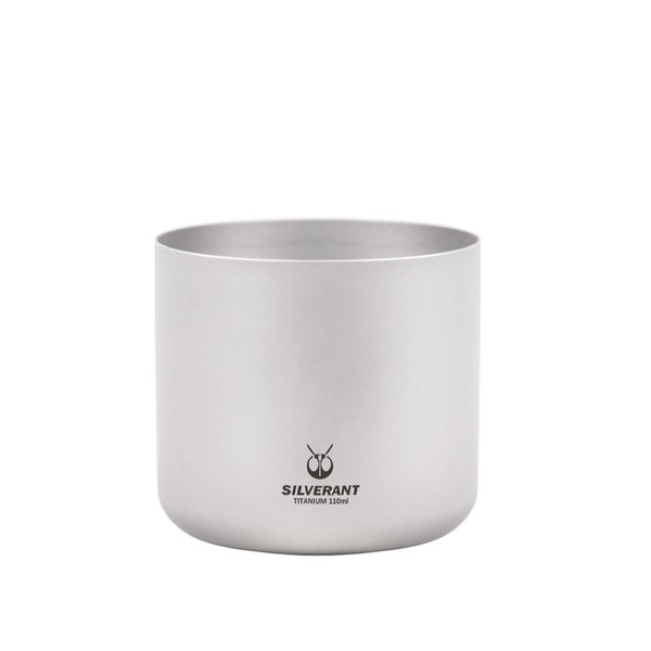 SILVERANT Titanium Coffee Cup–110ml&125ml Double Wall Mugs with Handle/Handleless Shot