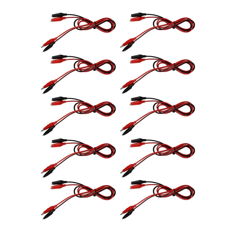 10Pcs Electrical Alligator Clip Dual Ended Alligator Clamps Test Leads