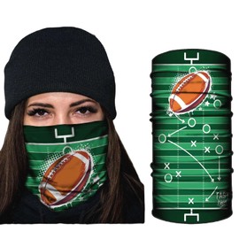 Multi-Color - Cold Weather Gaiter with Face Shielding UV Protection - Neck Gaiter Face Mask for Motorcycle - Motorcycle Mask (Football Neck Gaiter)