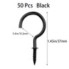 xiaozhenjida 50 Pcs Screw-in Ceiling Hooks Screw Hooks Cup Hooks