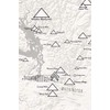 Western Ski Resorts Map 24x36 Poster (White & Gray)