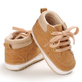CENCIRILY Baby Boys Girls High Top Sneakers Soft Soles Anti Skid Infant Ankle Shoes Toddler Prewalker First Walking Crib Shoes