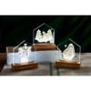 Mud Pie Led Acrylic Christmas Sitter, Holy, 6" x 5