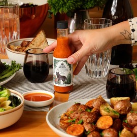 Queen Majesty Red Habanero & Black Coffee Hot Sauce, 5 oz - All Natural Habanero Condiment - Fair Trade, Vegan, Gluten Free, non GMO, Sugar Free, Featured on Hot Ones