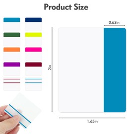400 Pcs Sticky Index Tabs, Writable Book Tabs, Repositionable Page Marker Tabs, Colored Index Tabs, Sticky Tabs for Easy Organization and Note, 20 Sets 20 Color