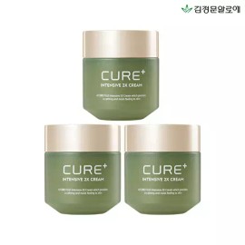 Kim Jeng Mun Aloe [김정문알로에]큐어 2X크림 3개 [2x미니2] Kim Jung Moon Aloe Cure 2X Cream 3-pack [2x Mini2] [Single item]