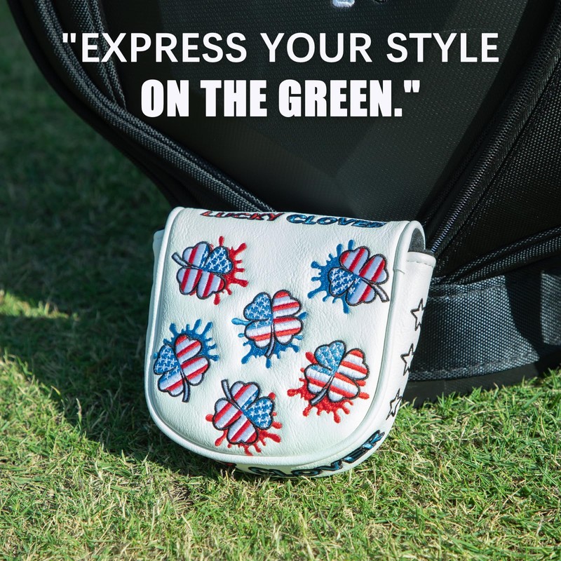 Aliennana Mallet Putter Headcover USA Style Magnetic Closure for LAB