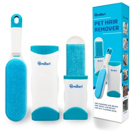 Pet Hair Remover for Clothes: Reusable Dog Cat Fur Lint Removal Brush for Clothes Furniture Couch Carpet Bed Car Seat - Self-Cleaning for Pet Owners (Fresh Blue, 1 Pack)