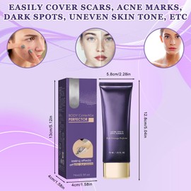 2Pcs Body Coverage Perfector Natural Leg And Body Makeup Concealer, Tattoo Cover Up Makeup with Waterproof Lasting Effect, for All Skin Tones, Long Lasting