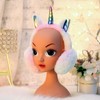 SATINIOR Unicorn Winter Ear Muffs, Cartoon Ear Plush, Fluffy, Warm,