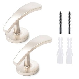 2 Pcs Aluminum Alloy Curtain Hooks Curtain Holdbacks Hooks Curtain Tieback Hook Metal Curtain Tie Backs Hooks with Screws and Expansion Tubes Suitable for Curtains